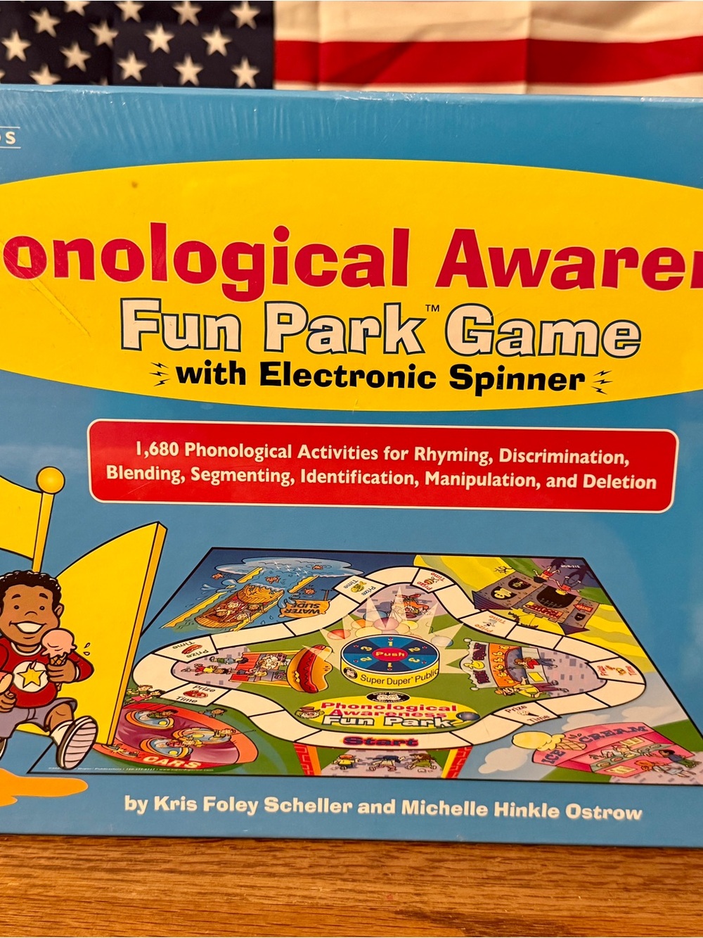 Fun Park Game with Electronic Spinner - Blue